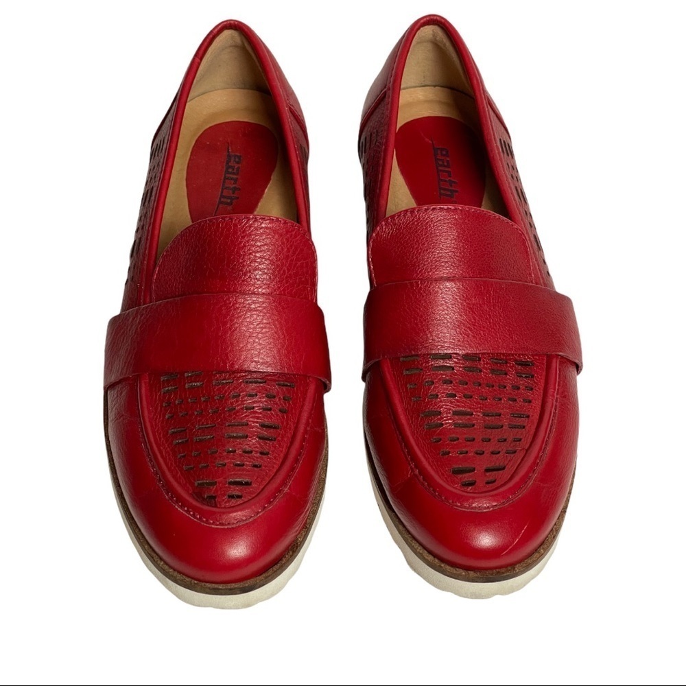 Red Leather Loafers